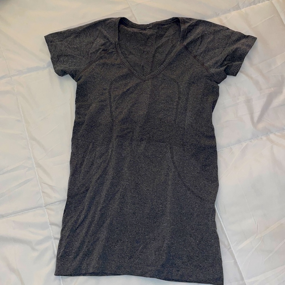Grey lululemon v neck top